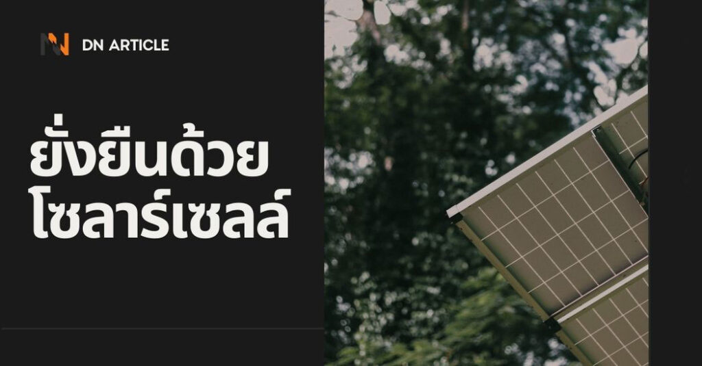22ความมุ่งมั่นในการสร้างอนาคตที่ยั่งยืนด้วยโซลาร์เซลล์