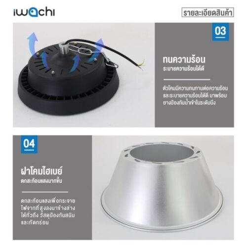 โคมไฮเบย์ LED IWACHI-LIGHT 300W - Image 6