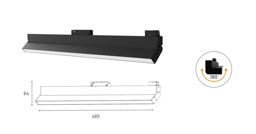 SLEEK TRUE-A LED Magnetic Flood Light 24W