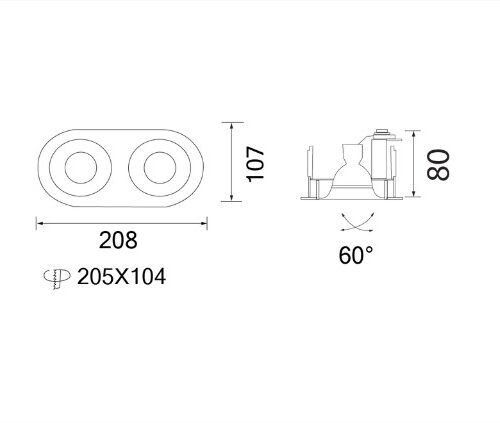 Alternative view of DOWNLIGHT MR16 GU5.3 GU10 CASTLE-B