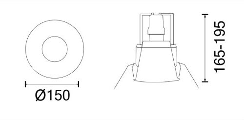 Alternative view of DOWNLIGHT E27 COSMOS-R5