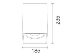 Alternative view of DOWNLIGHT E27 GLENN-SQ6