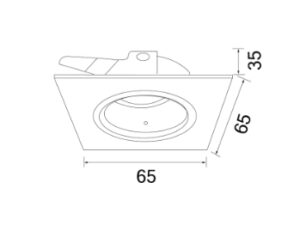 Alternative view of DOWNLIGHT MR11 GU10 LUKE-B