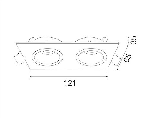 Alternative view of DOWNLIGHT MR11 GU10 LUKE-C
