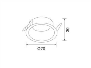 Alternative view of DOWNLIGHT MR16 GU5.3 GU10 NEIGE