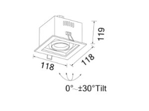 Alternative view of DOWNLIGHT MR16 GU5.3 GU10 NEPER-A