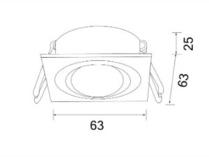 Alternative view of DOWNLIGHT MR11 GU10 SOL-C
