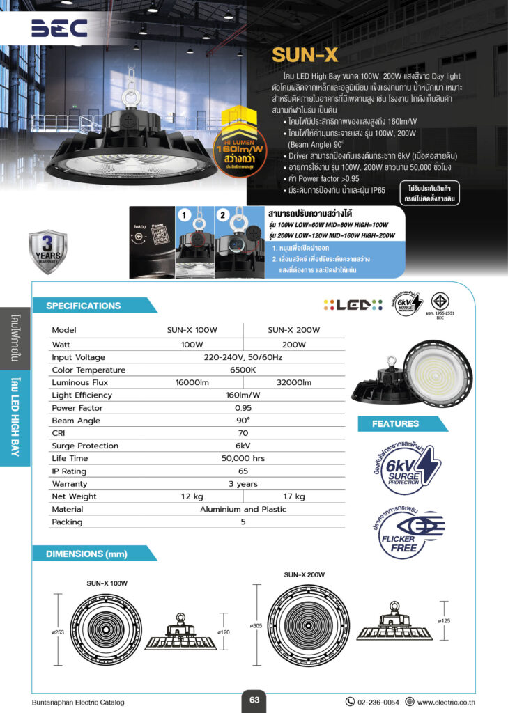 BEC SunX 100W-200W