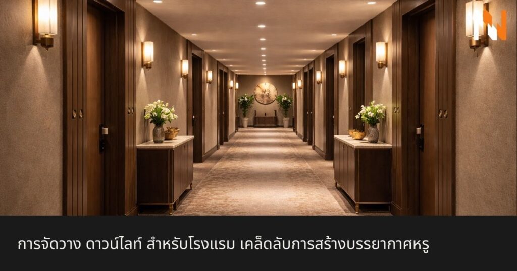การจัดวาง ดาวน์ไลท์ สำหรับโรงแรม เคล็ดลับการสร้างบรรยากาศหรู