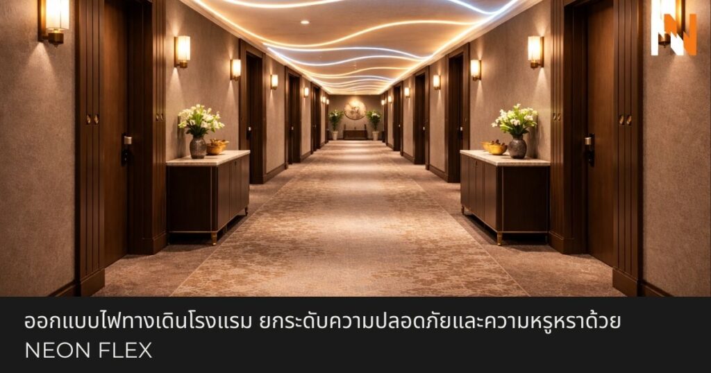 ออกแบบไฟทางเดินโรงแรม ยกระดับความปลอดภัยและความหรูหราด้วย neon flex